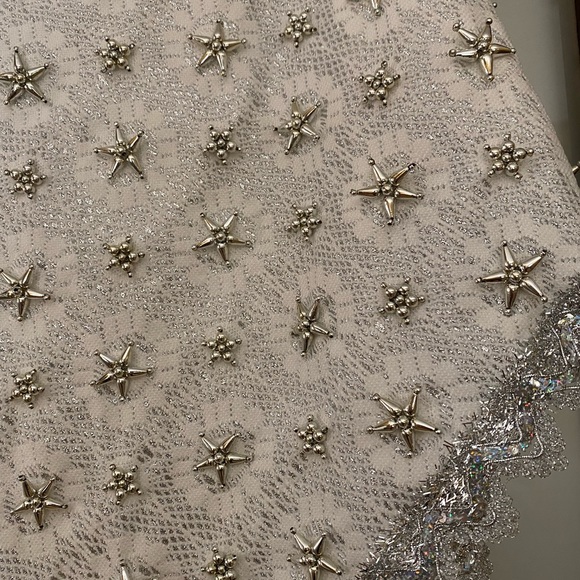 NWT Bridal Fancy handmade beaded flower scarf wrap - Picture 3 of 5